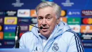 Ancelotti, en rueda prensa. (Realmadrid.com)