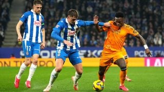 Vinicius en el Espanyol-Real Madrid. (Getty)