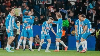 Los jugadores del Espanyol celebran la victoria ante el Real Madrid. (RCD Espanyol)