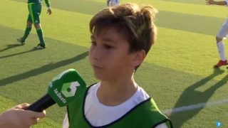 Gonzalo García, tras un partido de la Liga Promises con el Real Madrid. (Captura de pantalla)