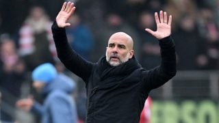 Pep Guardiola en el Leyton-City. (Getty)