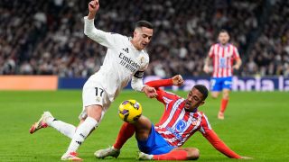 Lucas Vázquez, en el derbi ante el Atlético. (EP)