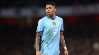 Savinho durante un partido con el Manchester City. (Getty)