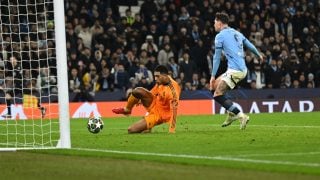 Jude Bellingham marca el gol de la remontada. (Getty)