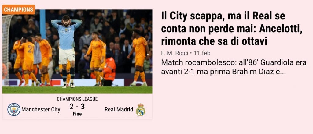 'La Gazzetta dello Sport', prensa mundial Real Madrid