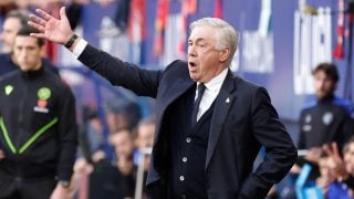 Ancelotti, durante un partido con el Real Madrid. (Getty)