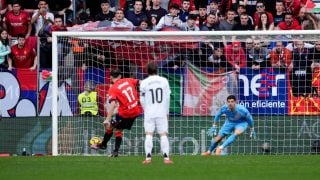 Budimir en el gol del empate ante el Real Madrid. (Getty)