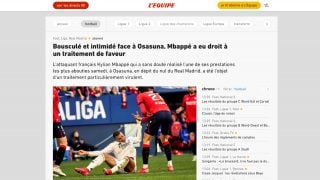 L’Équipe arremetió contra Osasuna en una noticia por el trato recibido por Mbappé.