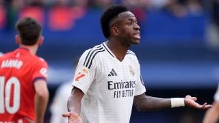 Vinicius, durante el partido contra Osasuna. (Getty)