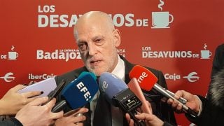 Tebas ante los medios de comunicación. (EP)