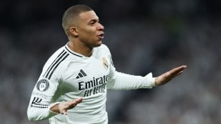 Mbappé celebra su gol. (Getty)