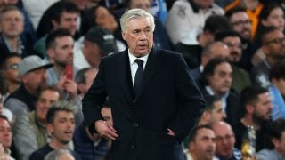 Ancelotti, durante un partido con el Real Madrid. (Getty)