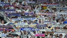 La afición del Real Madrid en el encuentro contra el Manchester City. (Getty)