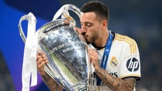 Joselu Mato, tras ganar la Champions League con el Real Madrid. (Getty)