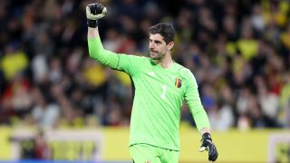 Thibaut Courtois, con Bélgica. (Getty)