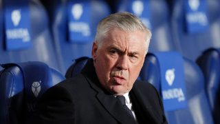 Ancelotti, durante un partido con el Real Madrid. (Getty)