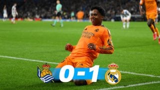 El Real Madrid ganó 0-1 a la Real Sociedad en Anoeta.