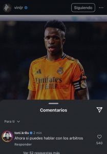 El vacile de Kroos a Vinicius.