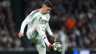 Fede Valverde en el Real Madrid-City de Champions. (Getty)