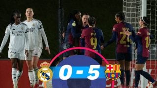 Las jugadoras del Barcelona celebran un gol.