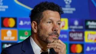 Simeone, durante la rueda de prensa previa a la vuelta de octavos. (EFE)