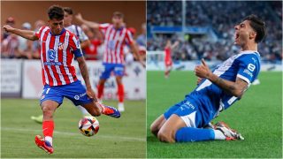 Carlos Martín, con el Atlético y el Alavés.