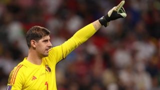 Courtois con la selección belga. (EFE)