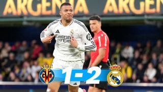 Mbappé celebra un gol ante el Villarreal.