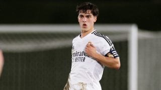 Manuel Ángel, durante el partido entre Real Madrid Castilla y Murcia. (RM)