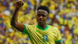 Vinicius Junior celebra su gol con Brasil. (EFE)