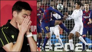 De Burgos Bengoetxea y el pisotón de Lenglet a Varane en un Clásico en el que estaba en el VAR.