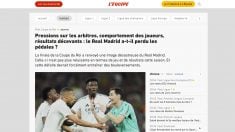 Artículo de L’Equipe atacando al Real Madrid.