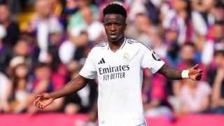 Vinicius con el Real Madrid ante el Barcelona. (Getty)