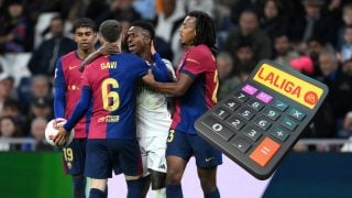 Barcelona y Real Madrid durante un Clásico. (Getty)