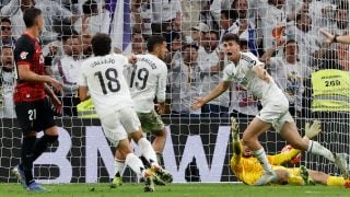 Jacobo Ramón tras marcar el gol de la victoria. (EFE)