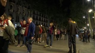 Imágenes de Canaletas en la noche del miércoles.