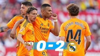 El Real Madrid ganó 0-2 al Sevilla.