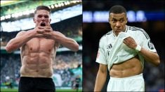 Gyokeres y Mbappé luchan por la bota de oro en la recta final de temporada.