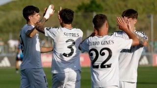 Los jugadores del Real Madrid C celebran un gol. (Real Madrid)