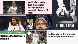 La prensa mundial se despide de Modric.