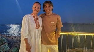 Modric y su mujer, Vanja Bosnic durante sus vacaciones. (Luka Modric)