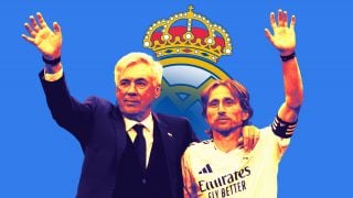 Ancelotti y Modric.