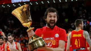 Sergio Llull celebra el Mundial de China 2019. (EFE)