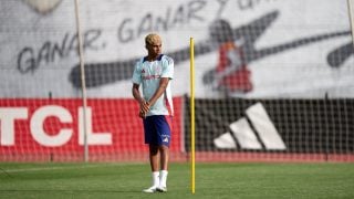 Lamine Yamal en el entrenamiento de la selección española. (RFEF)