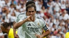 Raúl celebra su gol en el ‘Corazón Classic Match’. (EFE)
