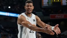 Tavares, durante un partido del Real Madrid de baloncesto. (EFE)