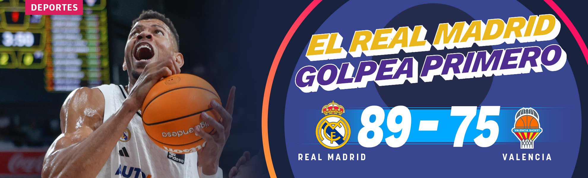 El Real Madrid golpea primero a Valencia Basket en la final de la ACB