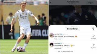 Brahim y Ceballos vacilaron a Huijsen en las redes.