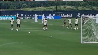 El entrenamiento del Real Madrid, con Carvajal.