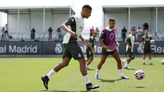 Mbappé volvió a entrenar este miércoles con el Real Madrid en el campo base del equipo en Florida. (Real Madrid)